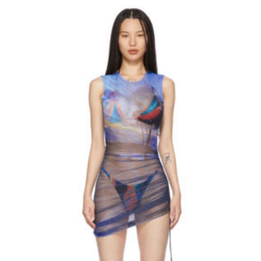 Louisa Ballou dress worn once. Size L but fits like a small mesh fitting dress.